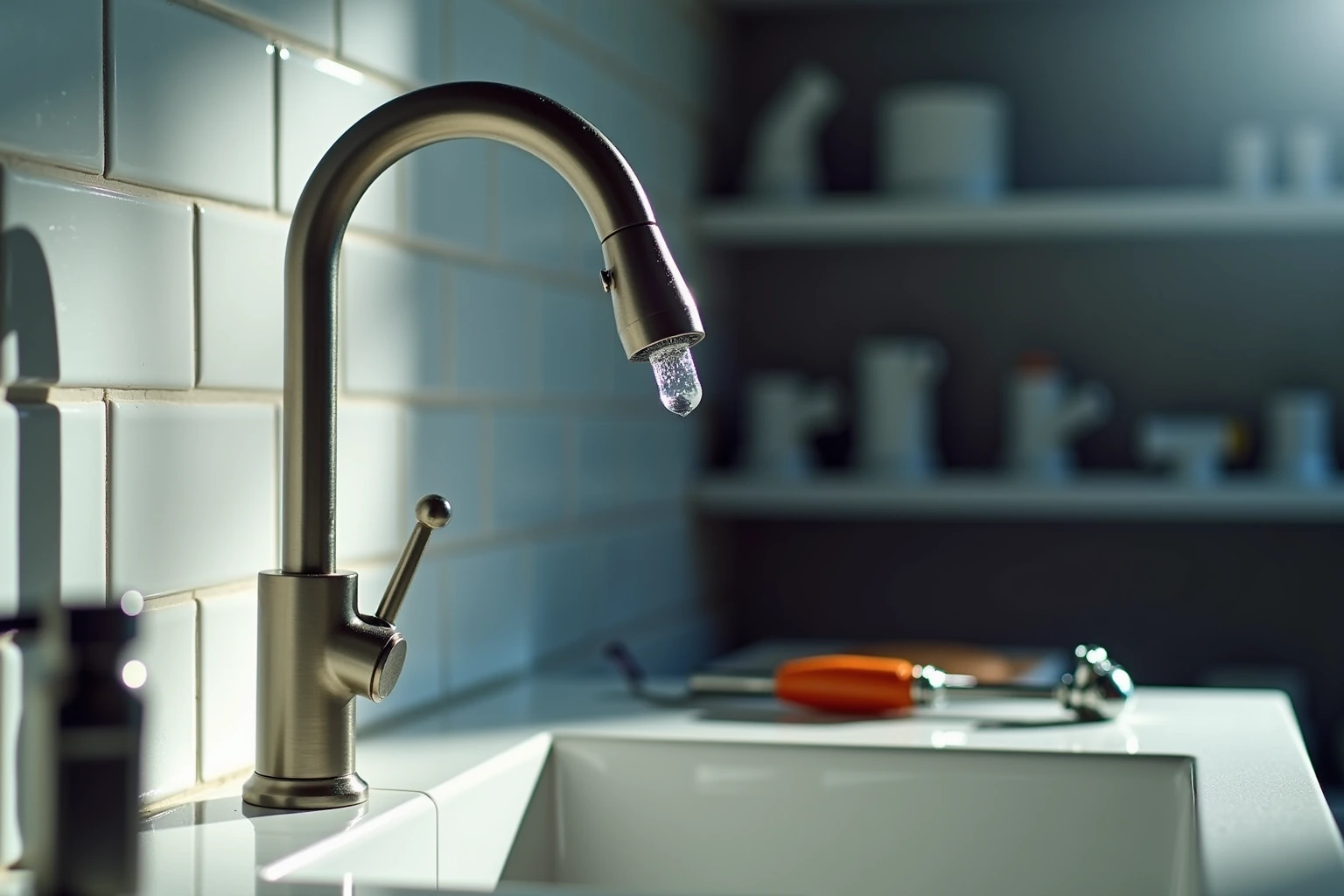 A faucet illustrating plumbing services.